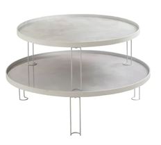 MARBLE TABLE SET/2 94X15CM WHITE