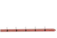 SKI RACK LET IT SNOW 170X15CM RED