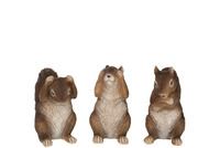 SQUIRREL HEAR/SPEAK/SEE 11.5CM ASST