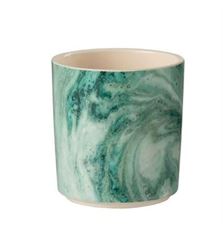 FLOWERPOT MARBLE 4.3" AZURE