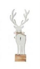 REINDEER STANDING 33.5CM WHITE