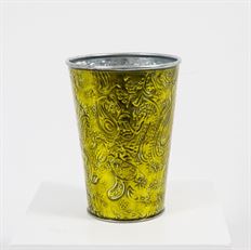 FRENCH POT 6" GREEN MOTLEY EA