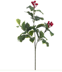HOLLY SPRAY 22" WITH BERRIES GR/VG