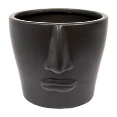 PLANTER FACE 6" BLACK
