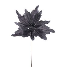 POINSETTIA VELVET 19"  PEWTER