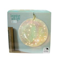 LED BALL GLASS  20CM IRIDESCENT