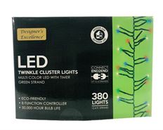 LIGHTS CLUSTER 12.4' 380 LED MULTI