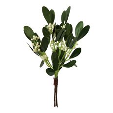 MISTLETOE BUSH 13" GREEN/WHT