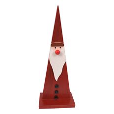 SANTA WOOD CONE 4"X12"