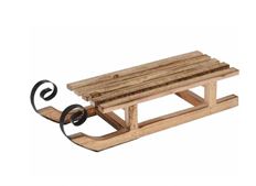SLED WOOD 40CM BROWN