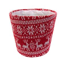 POTCOVER 7" RND REINDEER POT