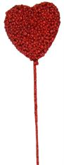 FOAM BEAD HEART PICK 2.16" PK/6