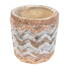 GLAZED TERRACOTTA CHEVRON H3.75"