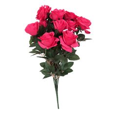 ROSE BUD BUSH 21.5" CERISE