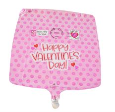 MYLAR 17" VALENTINE PINK 5/PK