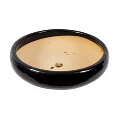POTTERY RND BOWL 30CM BLACK