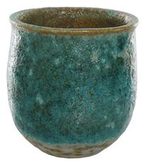 CERAMIC POT 5.11" BLUE/GREEN