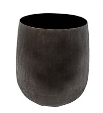 METAL POT LINED 40CMX43CM BLACK