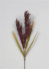 SPRAY 30&quot; WHEAT BURGUNDY