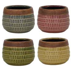 POTTERY 2.5" ROUND EMBOSSED MULTI