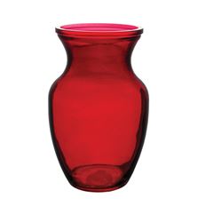 ROSE VASE 8" RUBY 12/CS