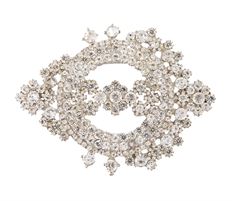 BUCKLE 5.5" VICTORIAN CRYSTAL