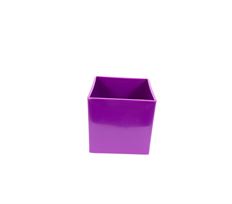CUBE 4X4X4 PURPLE PLASTIC
