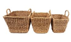 BASKET ROPE W/HANDLES SET/3