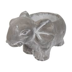 POT 3"H CONCRETE ELEPHANT NAT/WW
