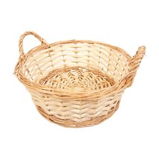 BASKET 9.5" ROUND WILLOW WHITE