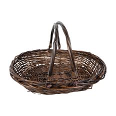 BASKET 15" OVAL WILLOW STAIN