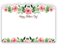 CARD MOTHERS DAY ROSE BORDER 50/PKG
