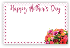 CARD MOTHERS DAY FLOWERS 50/PKG