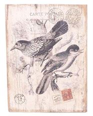CANVAS PRINT BIRD JUTE 24"X17.5"