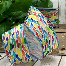 GROSGRAIN 2.5" FLORAL PETAL 10YD