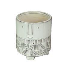 POTTERY FACE MODERN 7" WHITE