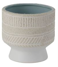 POTTERY FOOTED 4.25X45.5" WHITE