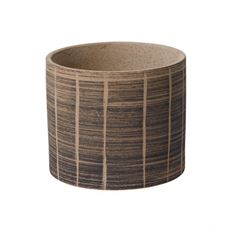 POTTERY CYLINDER STACCATO 6X4" CLAY