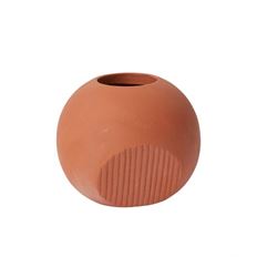 BUDVASE POTTERY SPHERE 4.25" CLAY