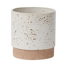 POTTERY SPECKLED 6.75X6.5" WHITE