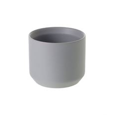 POTTERY CYLINDER 2.75X3.25 GRY