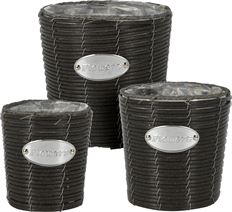 FLOWERPOT SET3 ANTHRACITE
