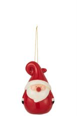 SANTA HANGING 13CM RED