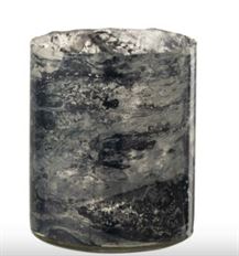 CYLINDER GLASS MARBLE 15.5CM BLUE