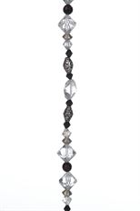 GARLAND PEARL 117CM BLK/SILVER