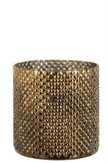 CYLINDER RHOMBUS 20CM GOLD