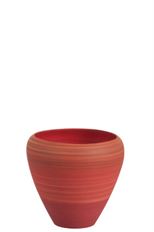 POTTERY CACHE 17CM RED