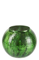 HAMMERED GLASS 16CM GREEN
