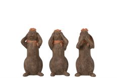 RABBIT HEAR/SPK/SEE 17CM ASST3