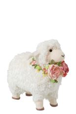 SHEEP W/FLOWER COLLAR 27CM